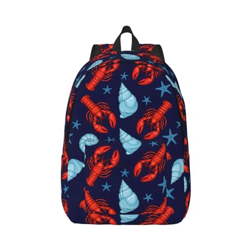Sac à dos homard brodé de 45 cm avec double option de portée épaule et dos