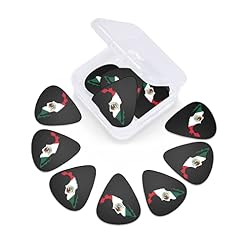 Lot de 12 médiators pour guitare basse électrique et acoustique Motif drapeau du Mexique - Les Beatles, Paul McCartney, John Lennon, RIngo Starr, George Harrison Lot de 12 médiators pour guitare basse électrique et acoustique Motif drapeau du Mexique – Image 6