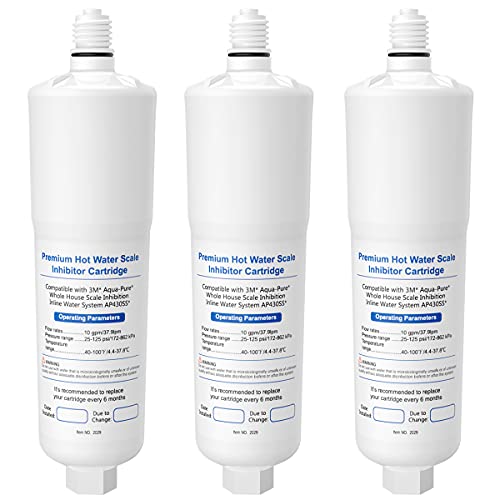 3 Pack AP431 Cartridge Replacement for Aqua-Pure Whole House Scale Inhibition Inline Water System Helps Prevent Scale AP430SS - ITS PURE EXPERT
