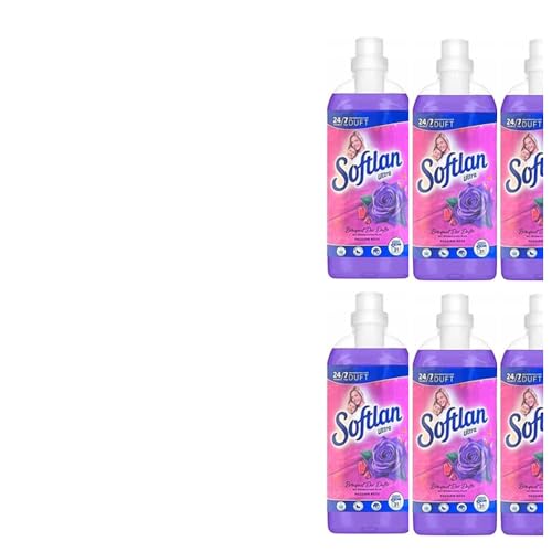 Softlan Weichspüler Set mit 6 Flaschen à 650ml und Duftbox
