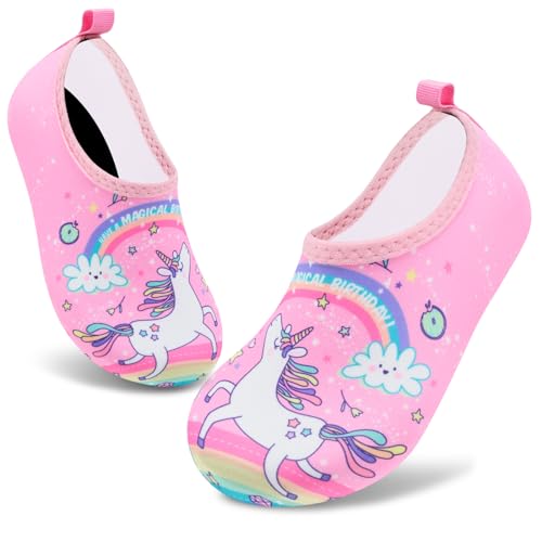 VIFUUR Kids Water Shoes Girls Boys Quick Dry Aqua Socks for Beach Swim Outdoor Sports