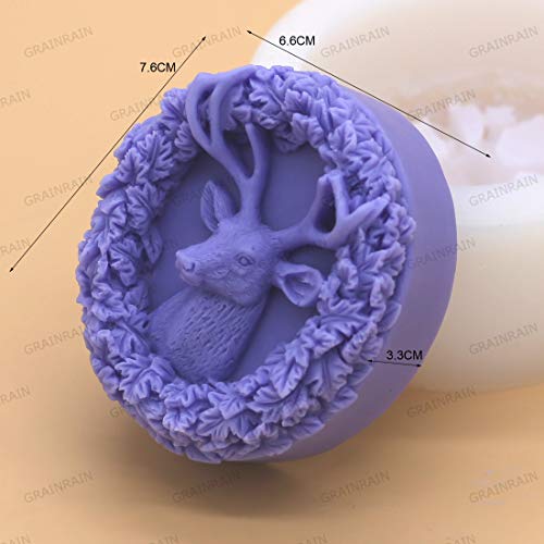 Deer Mold Silicone Bar Soap Mold Animal for DIY Craft Handmade Soap Candle Resin (11309) - Thumbnail 4