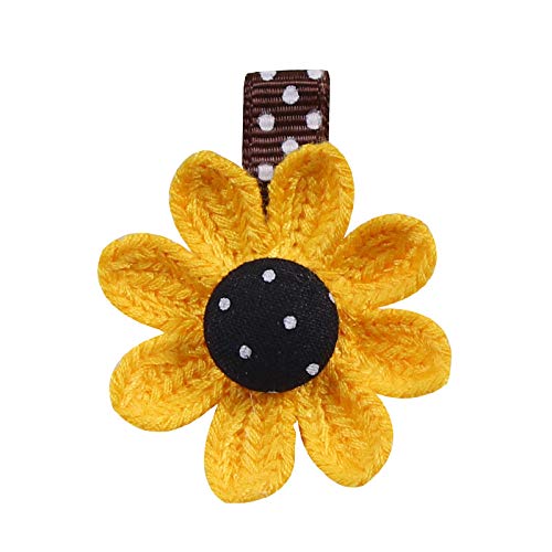 Sunflower Hair Rubber Bands Hair Clip Set, Girls Sunflower Hair Rubber Bands For Kids Flower Alligator Hair Clips Mini Rubber Bands For Hair #TOP5