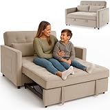 BAKAJI Divano Letto 2 Posti con Rivestimento in Velluto Premium Reclinabile, Imbottitura a...