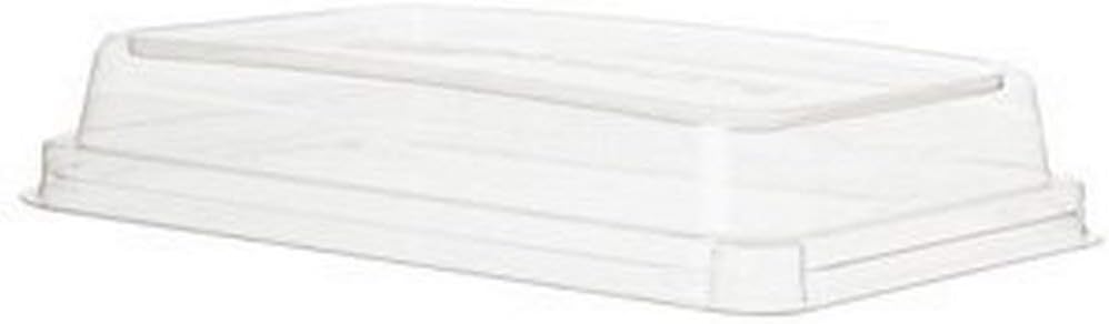 Bulk WorldView 100% Recycled Content Lids, Fit 10 x 7" Rectangular Sugarcane Base Eco-Products EP-SCRC107LID-R 400 Sugarcane Base Lids