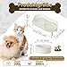 Hundenapf Set Erhöht Hunde Napfset - Doppel Fressnapf Hund Keramik mit Spritzschutz Ständer - Hundenäpfe 2er Set für Futter und Wasser - Futterstation für Kleine Hunde und Katzen - 2 x 300 ml - Weiß