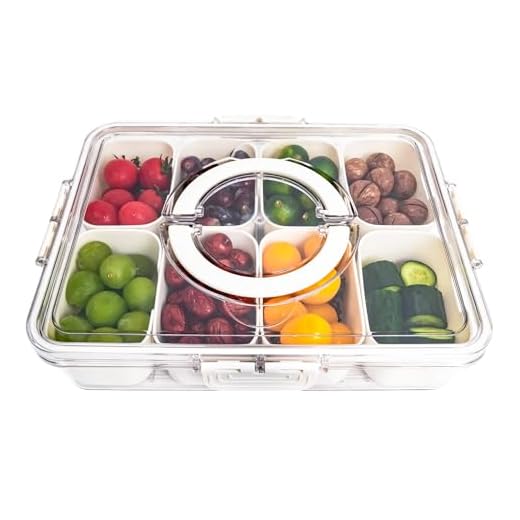 CIMOYBAI snack box avec compartiment snack disc avec couvercle snack Box Manager snack Bowl Candy Vegan cookies nuts dessert pour récipient de stockage d'épices