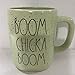 Rae Dunn BOOM CHICA BOOM Mug - GREEN- Speckled - EASTER - 16 oz - Dishwasher and Microwave safe