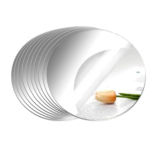 10 Pack Round Mirrors for Centerpieces, 6" Small Circle Mirror