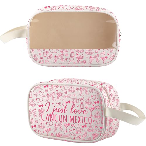 WSNANG Cancun Mexico Toiletry Travel Wash Bag Cancun Summer Beach Waterproof Makeup Bag Welcome to Cancun Gift (Cancun Mexico)