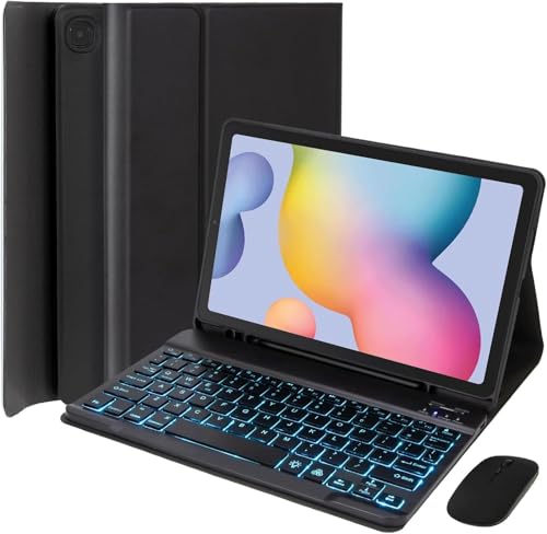 Funda con Teclado para Samsung Galaxy Tab S6 Lite 10,4 Pulgadas 2024/2022/2020, Español Ñ Teclado,...