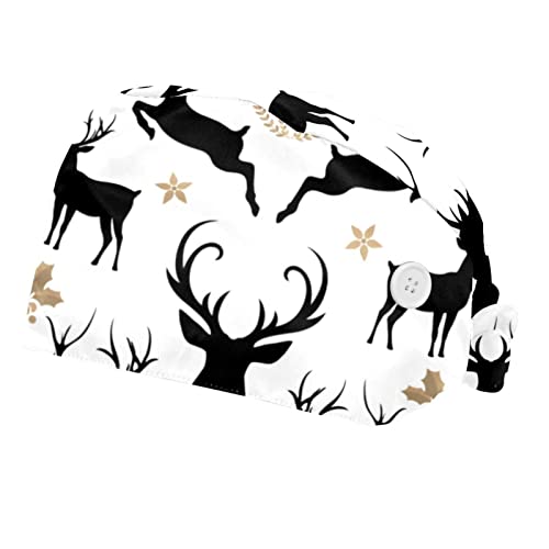 Chapeaux bouffants JDEZ casquettes de travail ajustables hommes femmes motif cerf
