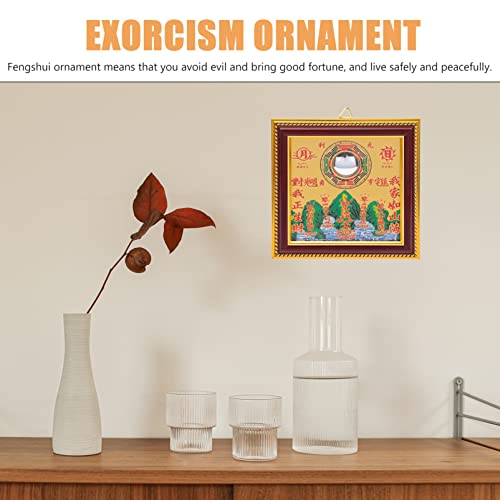 Veemoon Feng Shui Chinese Bagua Mirror One Concave Mirror Landscape Painting Asian Wall Decor For Protection Against Passive Negative Energy Assorted Color #TOP1