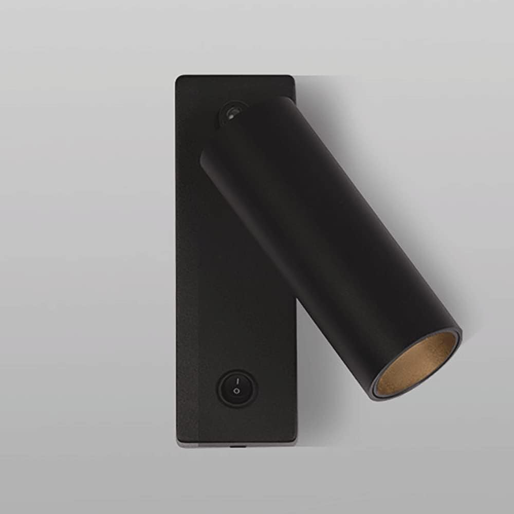Lampe De Lecture De Chevet, Applique Murale En Métal Noir Avec Réglage De Rotation 350 ° + 90 °, Mini Applique Murale De Chambre À Coucher, Appliques Murales Led Modernes - 3 W, Appliques Mura