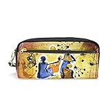 Packung: 1 Bleistift Beutel jstel Ohrhänger afrikanische Frau Schule Bleistift Tasche für Kid Jungen Kinder Teens Stifthalter Kosmetik Make-up-Tasche Frauen Haltbare Stationery Pouch Bag großes Fassungsvermögen