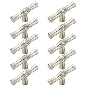 AchNau 10pcs Cabinet Knobs Handles Bamboo Shape Single Hole Kitchen Cupboard Dresser Closet Drawer Door Pulls