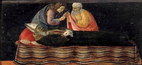 Pintura mural San Bisc de Sandro Botticelli para salones sofisticados y despachos