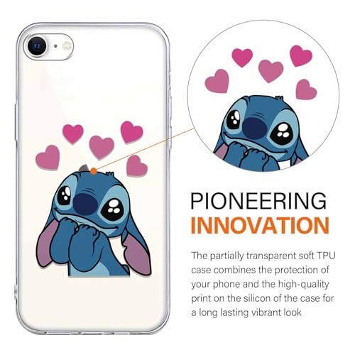 4 pezzi - Cartoon Stitch Cover per Apple iPhone 8