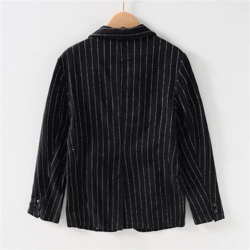 Mens Daily Casual Slim Fit Blazer Cotton Linen Loose Striped Suit Jackets Buttons Lapel Suit2