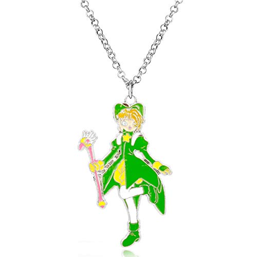 YUNMENG Anime Cardcaptor Sakura Collar Figura de Dibujos Animados Kinomoto Sakura Collar para niños niña Cosplay Regalo Cover