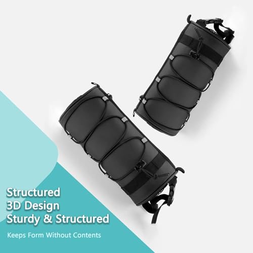 MWPPUT Bike Handlebar Bag for Brompton C Line P Line T Line A Line G Line, Rainproof Front Frame Storage Pack 2.8L Capacity Adjustable Straps for Secure Fits MTB Road Bike - Thumbnail 4