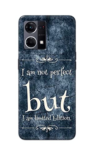 Image of Printed Hard Back Cover Case for Oppo F21 Pro 4G | Oppo F21s Pro 4G Back Cover (I Am Not Perfect I Am Limited Edition) -1803