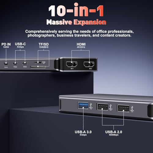 Station d'accueil USB C double moniteur pour résoudre le manque de ports