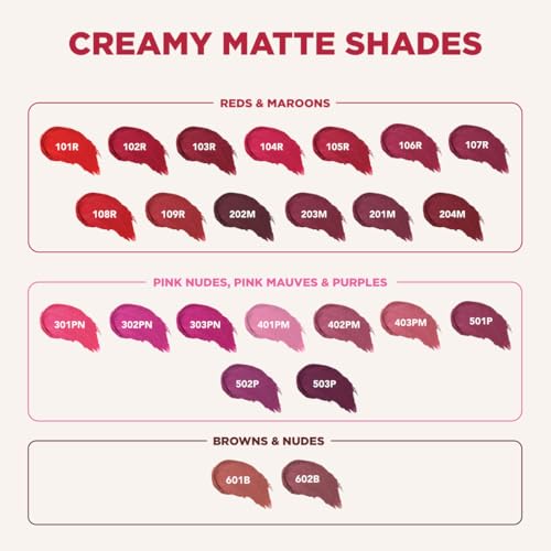 Image of Blue Heaven Get Matte Lipstick, Long Lasting, Light Weight Lipsticks for Women, Moisturizing Matte Lipstick for Women - 201M, 4g