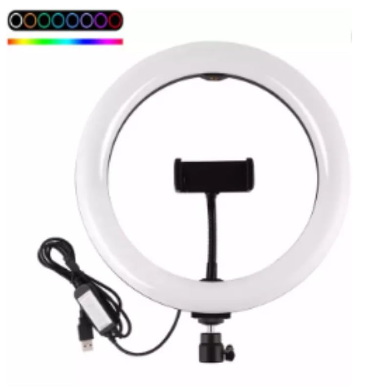 Cospex RGB LED Selfie Ring Light 26cm Spotlight Fill Light lamp Makeup Ringlight Remote Adjustable Dimmable Ring Light Lamp_M1