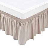 Amazon Basics Elegantly Styled Ruffled Bed Skirt, Three Sided Wrap Around with Easy Fit Elastic, 16'...