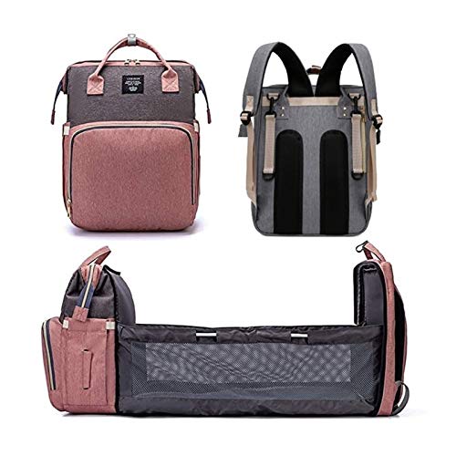 Baby Wickeltaschen Multifunktional Tragbar Stubenwagen Krippe Faltbar Baby Kinderbett Wickeltasche Baby Rucksack Wandelbar Leicht Baby