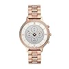 Fossil Women's 42mm Charter Stainless Steel Hybrid HR Smart Watch, Color: Rose Gold Glitz (Model: FTW7012)