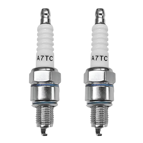 YTFRL 2 PCS Spark Plug A7TC Spark Plug for GY6 50cc 70cc 90cc 110cc 125cc 150cc ATV Dirt Bike Scooter High Performance A7TC Sparks Plugs Replacement for U20FSR U22FSR-U C5HA C5HSB