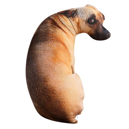 NatureMan Dekokissen 3D Hund, Simulation, Hundenkissen, 50 cm, lustiges Plüschtier Kissen für Sofa, Stühle, Wohnaccessoires (Chart)