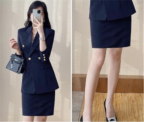 Womens Business Dress Suit Set 2 Piece Pencil Skirt Lady Work Suit Blazer Dress Set2