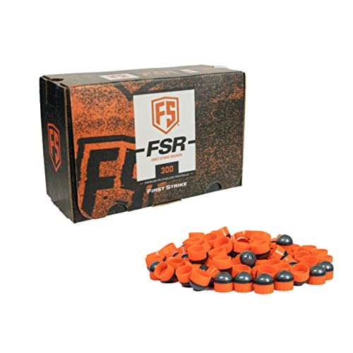 First Strike FSR First Strike Paintball Sniper Rounds (300, Smoke/Orange Shell - Orange Fill)