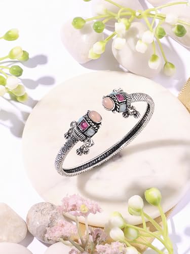 ZAVERI PEARLS silver bracelet – image 2