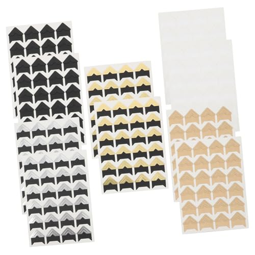 Beatifufu Self-Adhesive Photo Corners Scrapbook Journal Stickers Photo Frame Fixed Stickers