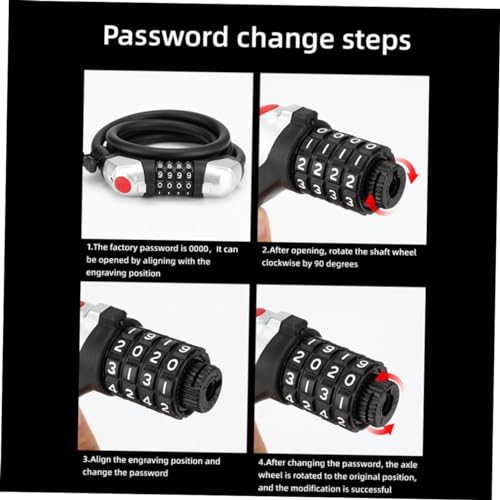 Cadenas de vélo robuste résolvant le risque de vol grâce au code secret 4 cadrans