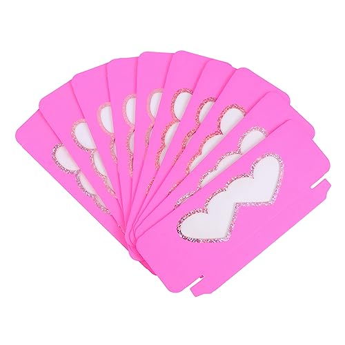 Housoutil 10pezzi Scatole Vuote Per Ciglia Falsi Da Carta Scatoline Portaciglia Con Finestra Trasparente Per Stoccaggio e Organizzazione Ciglia Per Saloni Di Bellezza e Uso Personale