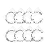 SEWACC 8個ギターロゼットデカール サウンドホールリング ステッカー デコレーション 適応ギター用 インレイ風デザイン 耐摩耗性素材 使用簡単