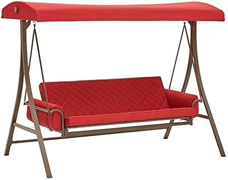 Garden Winds Replacement Canopy Top Cover for The Garden Treasures Porch Swing Model Number SW001 - Riplock 350 - Cinnabar Red
