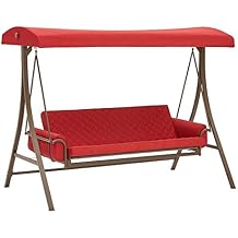 Garden Winds Replacement Canopy Top Cover for The Garden Treasures Porch Swing Model Number SW001 - Riplock 350 - Cinnabar Red