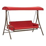 Garden Winds Replacement Canopy Top Cover for The Garden Treasures Porch Swing - Riplock 350 - Cinnabar