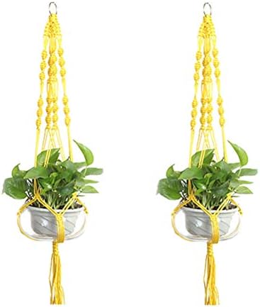 Makramee Pflanzenhänger Set – 3 Stück Aus Baumwolle Mit Metallring, 73,7 Cm, Für Töpfe Bis 20 Cm!