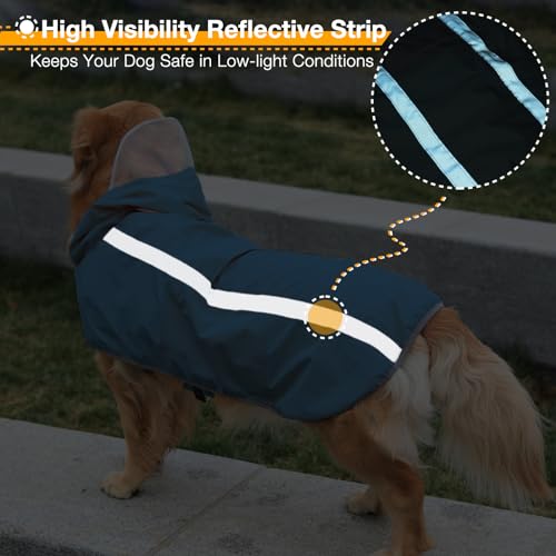 Lelepet Dog Rain Coat Medium Dog Raincoat with Hood Dog Rain Coats for Medium Dogs Waterproof Dog Rain Jacket Adjustbale Dog Poncho Sliker Reflective Lightweight Rain Coats for Dogs with Leash Hole Lelepet Dog Rain Coat Medium Dog Raincoat with Hood Dog Rain Coats for Medium Dogs Waterproof Dog Rain Jacket Adjustbale Dog Poncho Sliker Reflective Lightweight Rain Coats for Dogs with Leash Hole