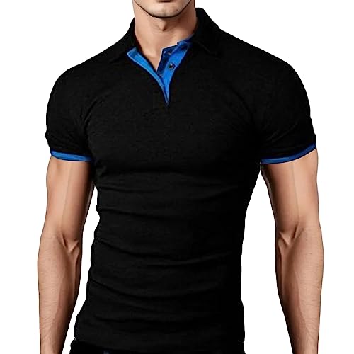 Hombre Camiseta Polo Hombres Verano Cuello en V Polos Transpirable Trabajo Impreso Lapel Short Sleeve de Negocios para 2025