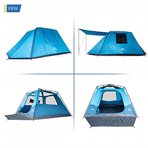Carpa tipo cabaña para 8 personas con toldo y cubierta completa miniatura 4