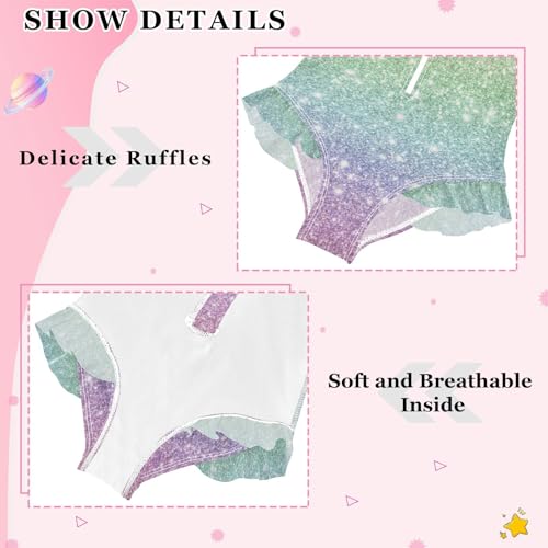 Girls One Piece Swimsuits Long Sleeve Swimsuit Zipper Bathing Suits Shiny Rainbow Glitter4