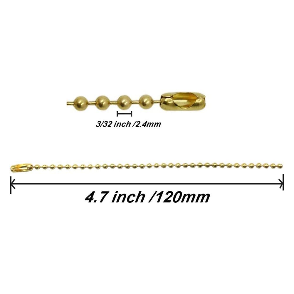 50 Stück Ventil-Etiketten aus Messing, 2,5 cm, Prägung, , mit Loch 2,4 mm, Kugelketten, geeignet für Rohrventile, Ausrüstung, Kennzeichnung von Werkzeugschlüsseln
